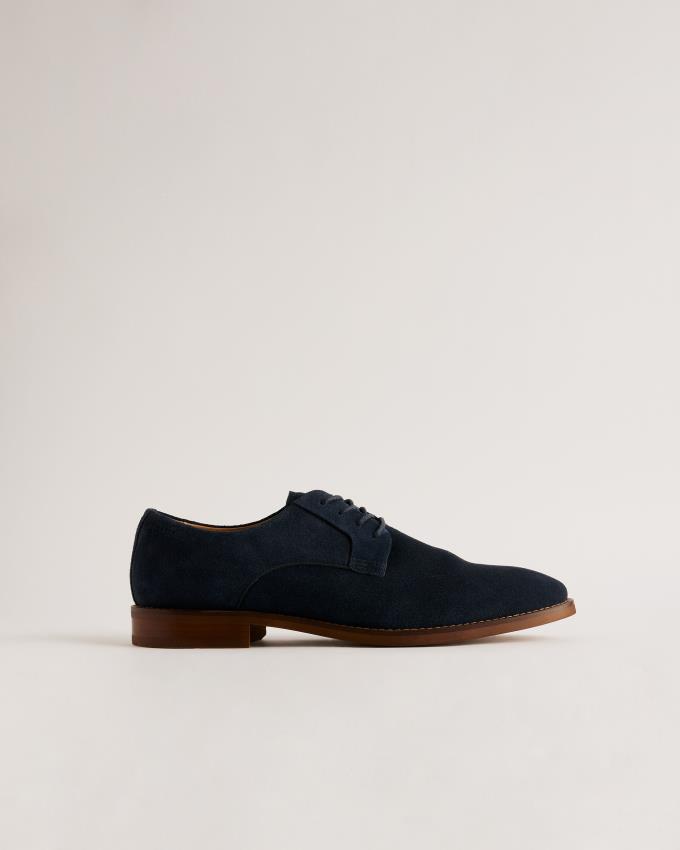 Chaussure Derby Ted Baker Textured Leather Bleu Marine Homme | VXM-64079108